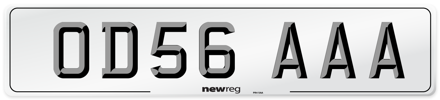 OD56 AAA Number Plate from New Reg